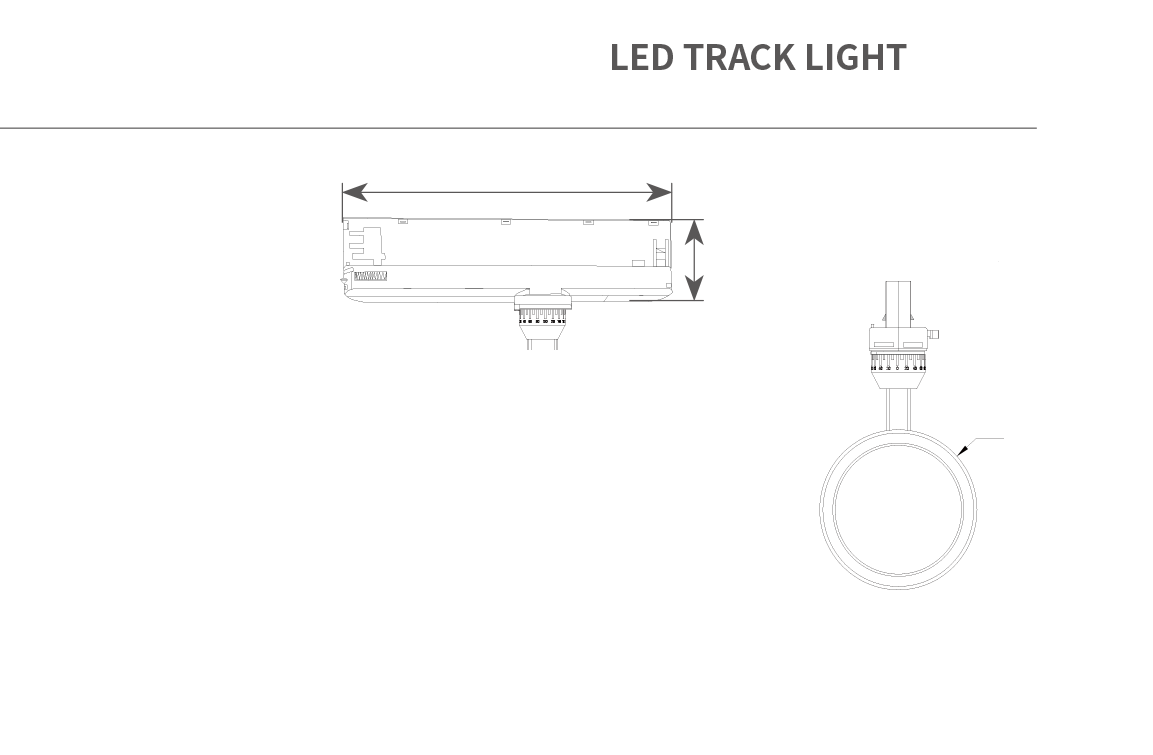 Illum LED track light 2700K-1750K