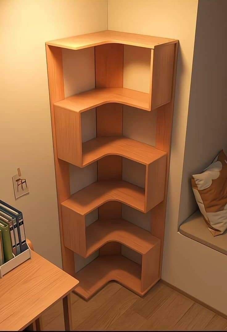 Corner Bookshelf
