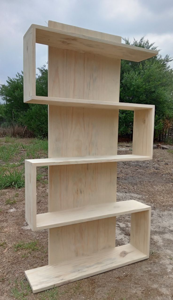 Modern Wooden Bookshelf