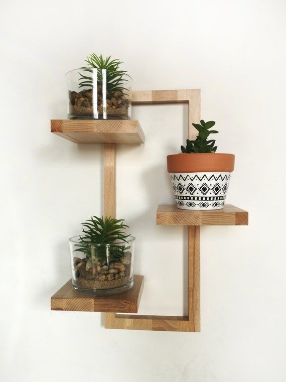 Wooden Wall-Mounted Shelf