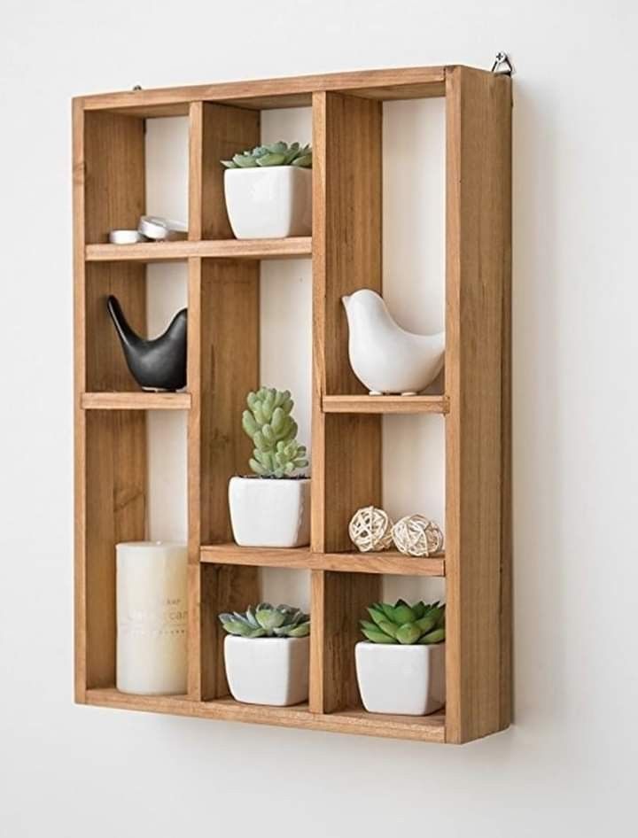 Wooden Wall Display Shelf