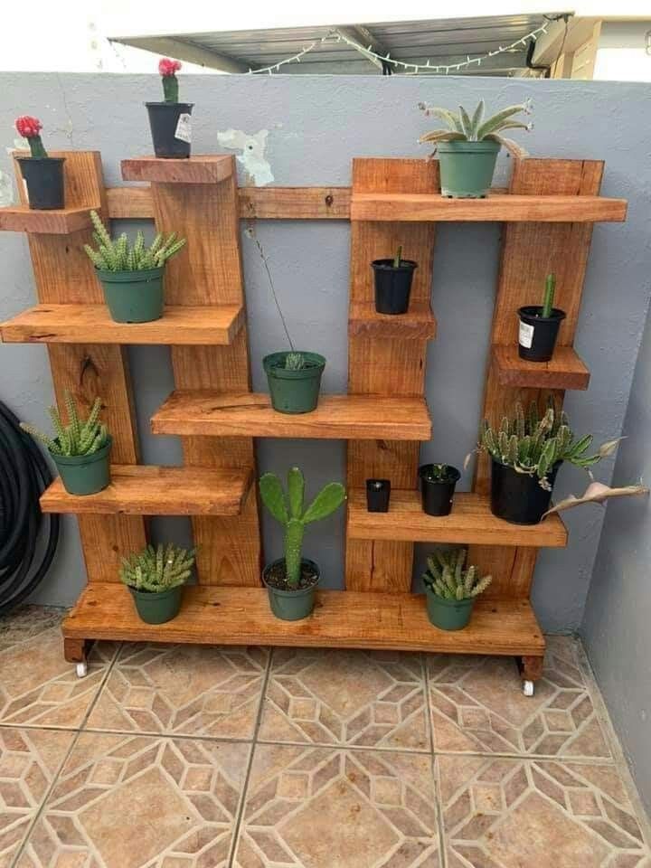 Wooden Plant Shelf 