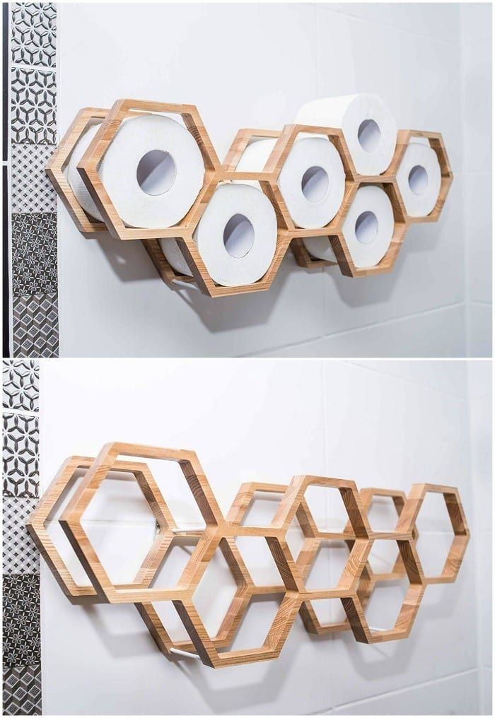 Hexagonal Wooden Shelf