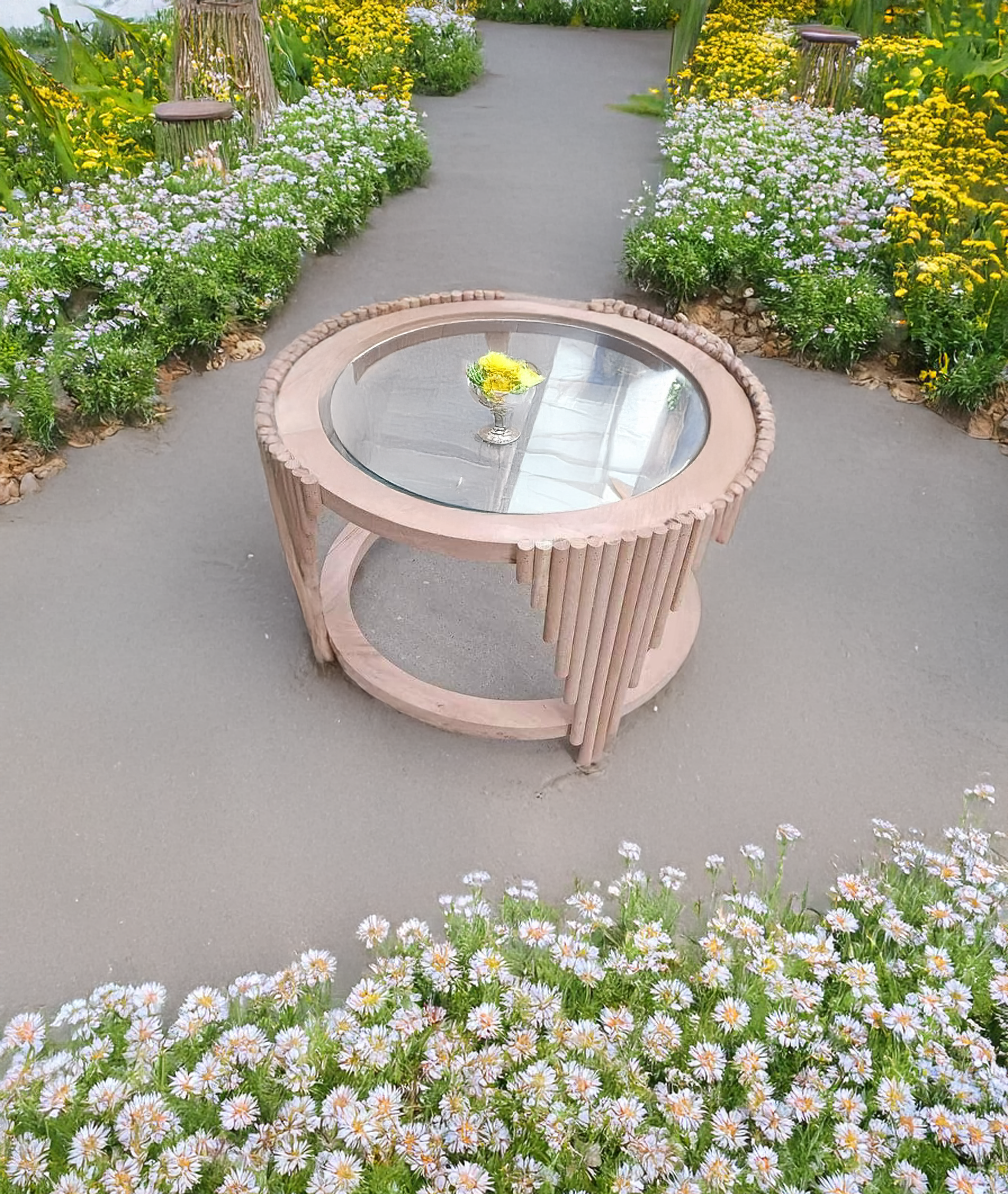Round Wooden Coffee Table