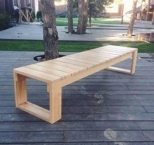 Outdoor Wooden Bench