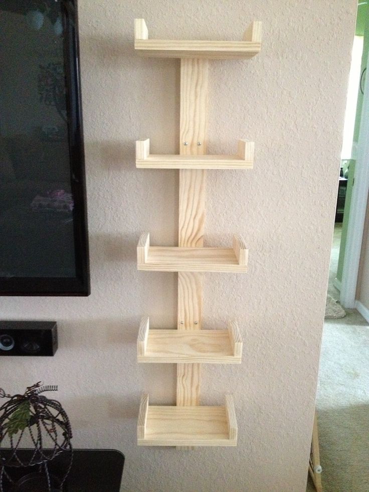 Wall-Mounted Wooden Shelf