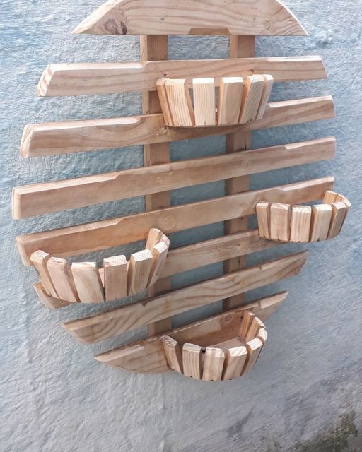 Wooden Wall Planter