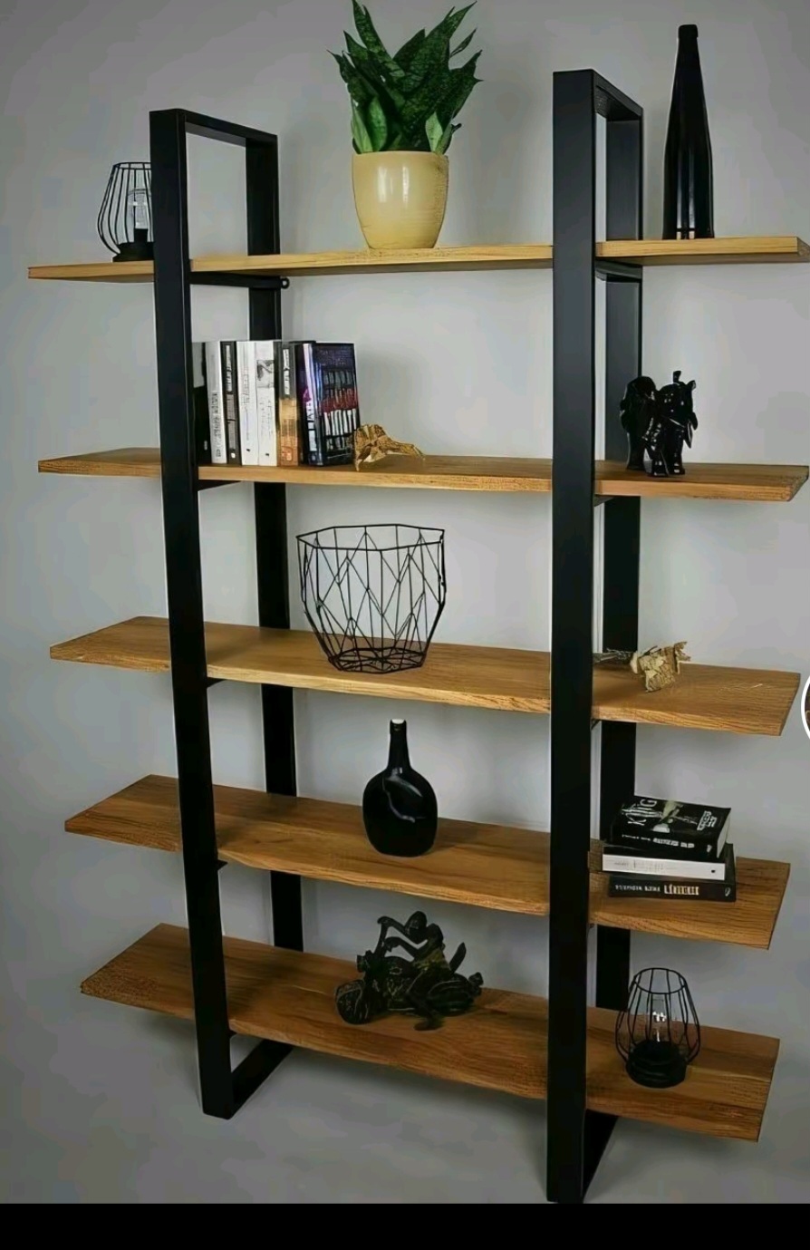 Modern Industrial Bookshelf