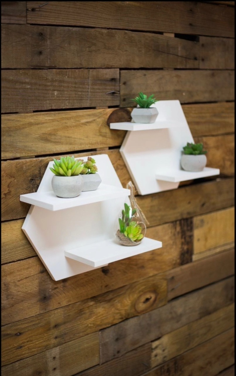 Hexagonal Wall Shelves