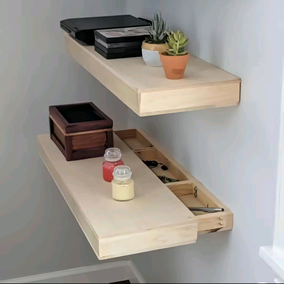 Wall-Mounted Floating Shelves