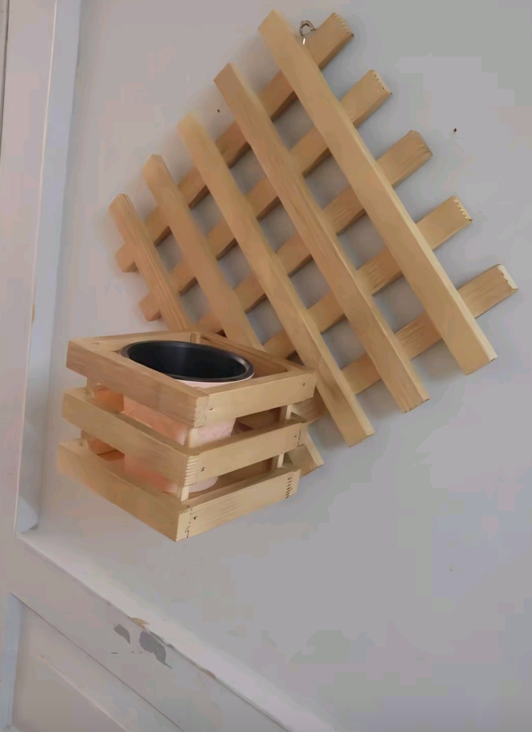 Wooden Wall-Mounted Planter