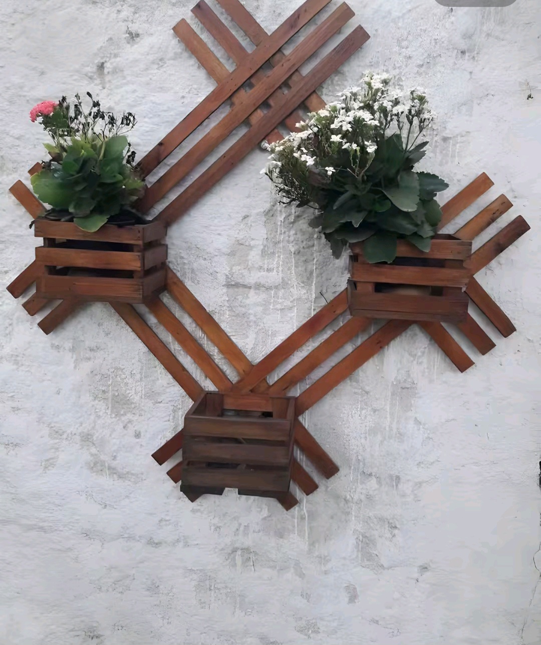 Wooden Wall Planter