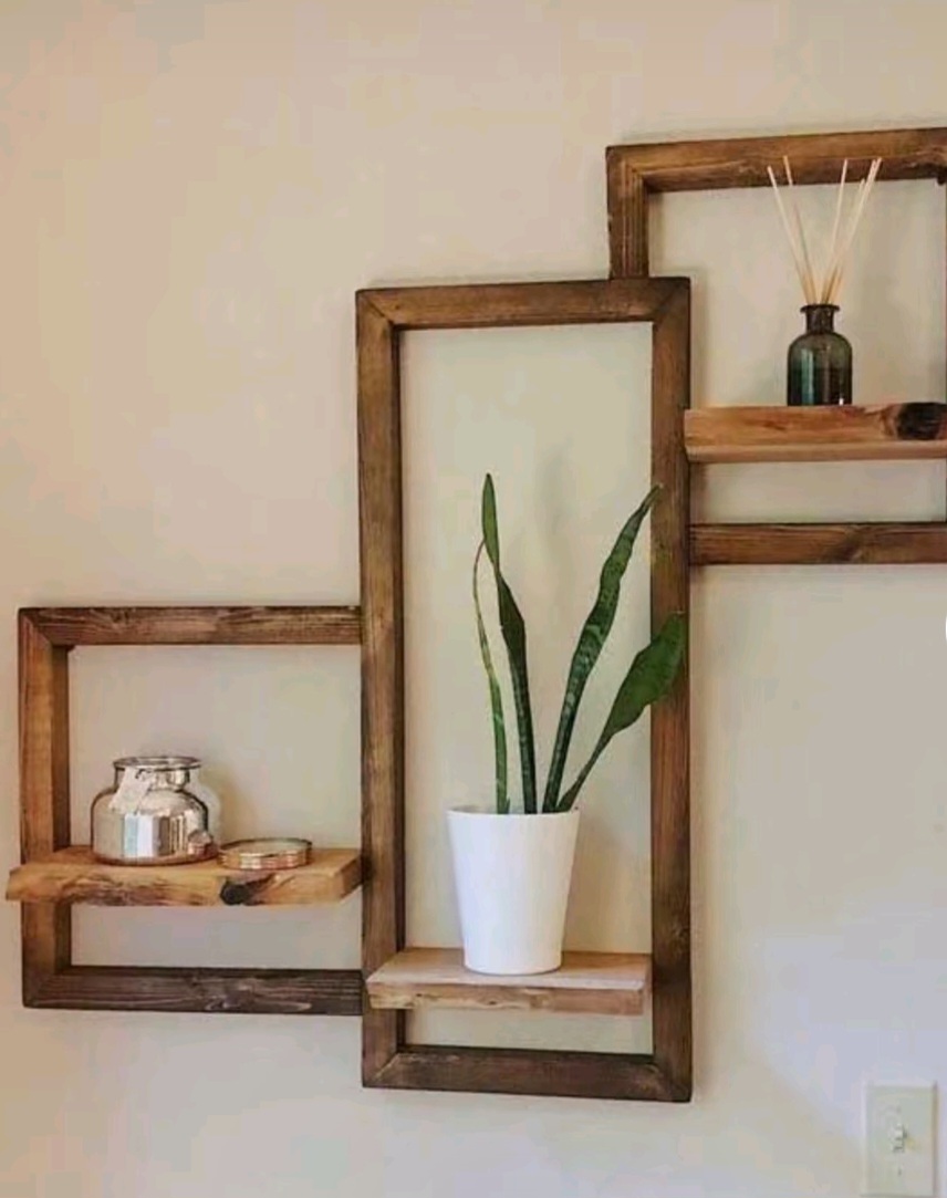 Wooden Wall Shelf Set