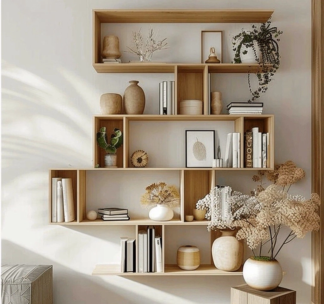 Modern Wooden Wall Shelf