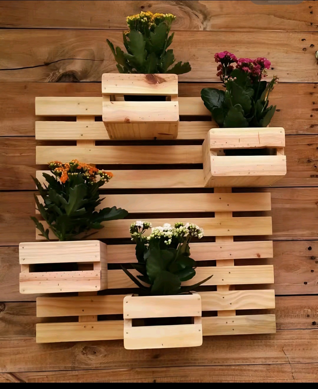 Wooden Wall-Mounted Planter