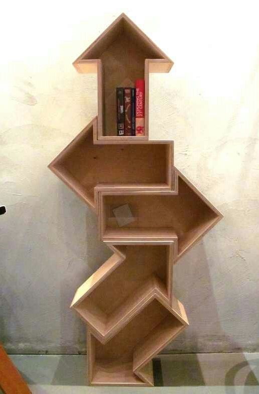 Geometric Arrow Bookshelf