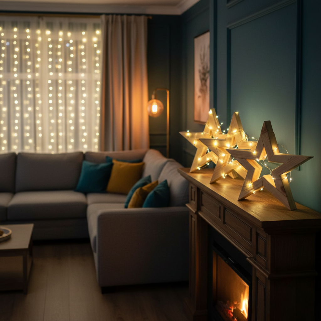 Wooden Star Lights