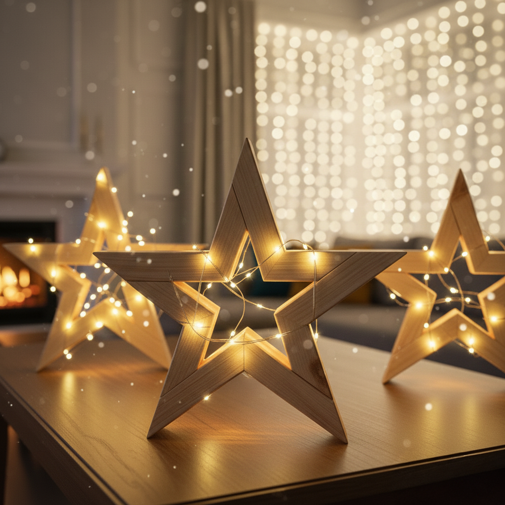 Wooden Star Lights