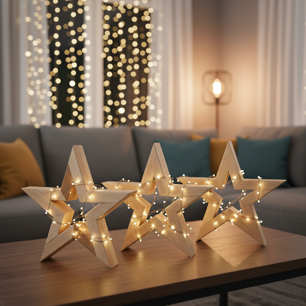 Wooden Star Lights