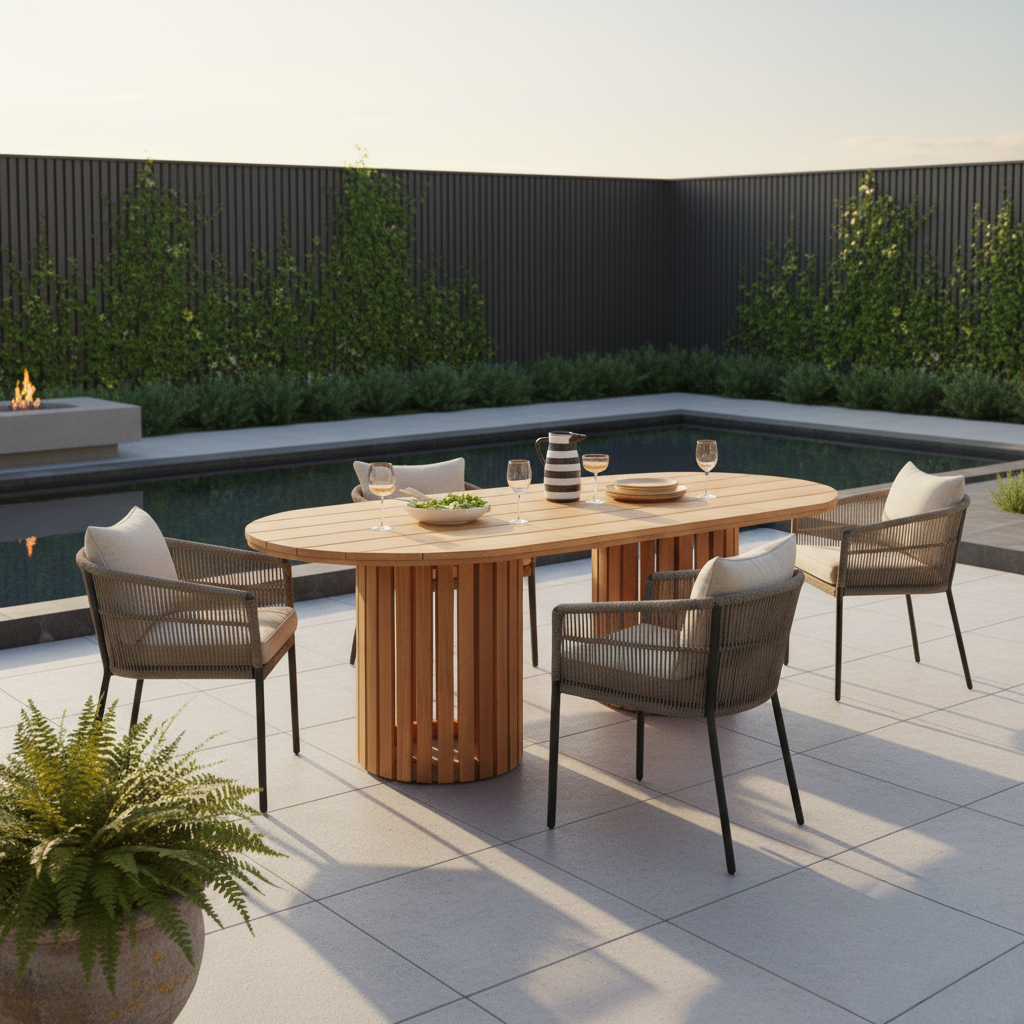 Wooden Patio Dining Table