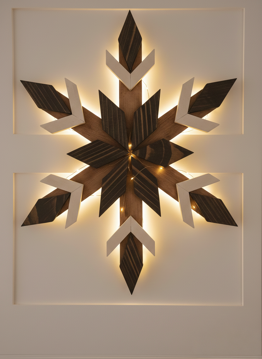 Wooden Snowflake Wall Decor
