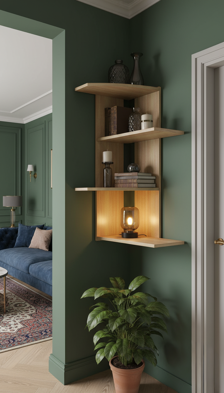 Modern Wooden Wall Shelf