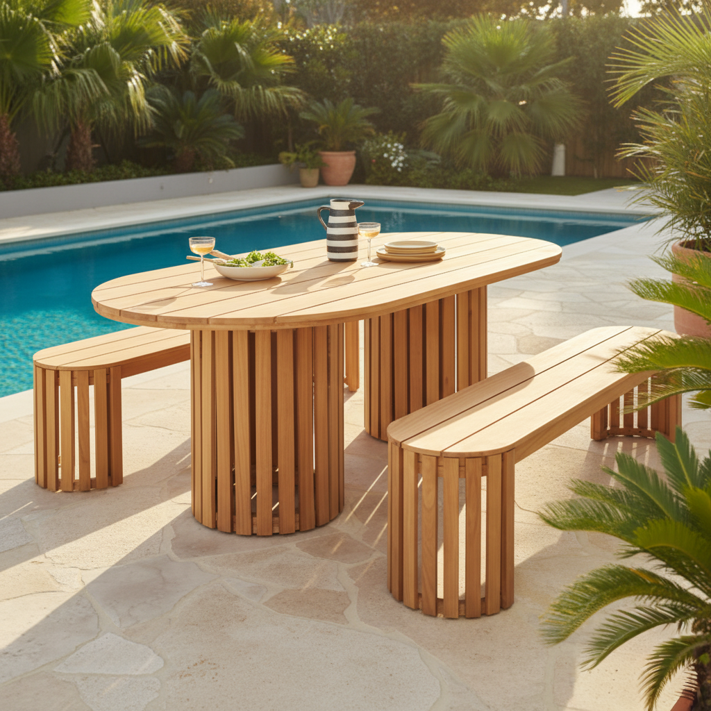 Wooden Patio Dining Table