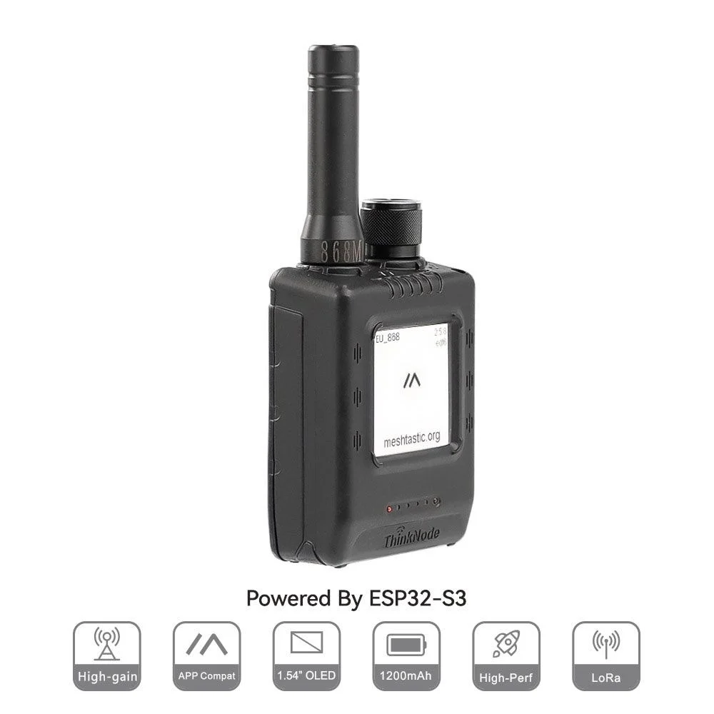 ThinkNode M5 Walkie-Talkie Pro -LoRa Signal Transceiver |ESP32-S3 | 1.54” Screen | GPS Function-868 MHz
