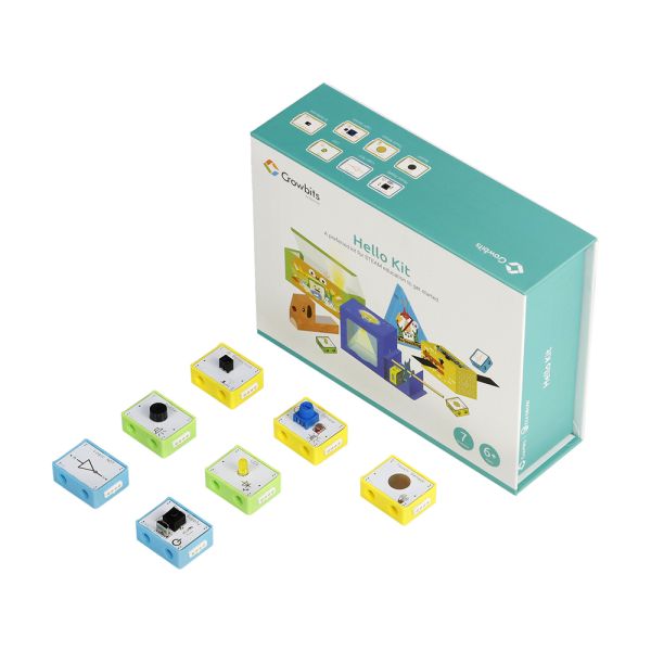 Crowbits-Hello Kit with 7 modules, Programming Learning Kit, STEM Project Toys