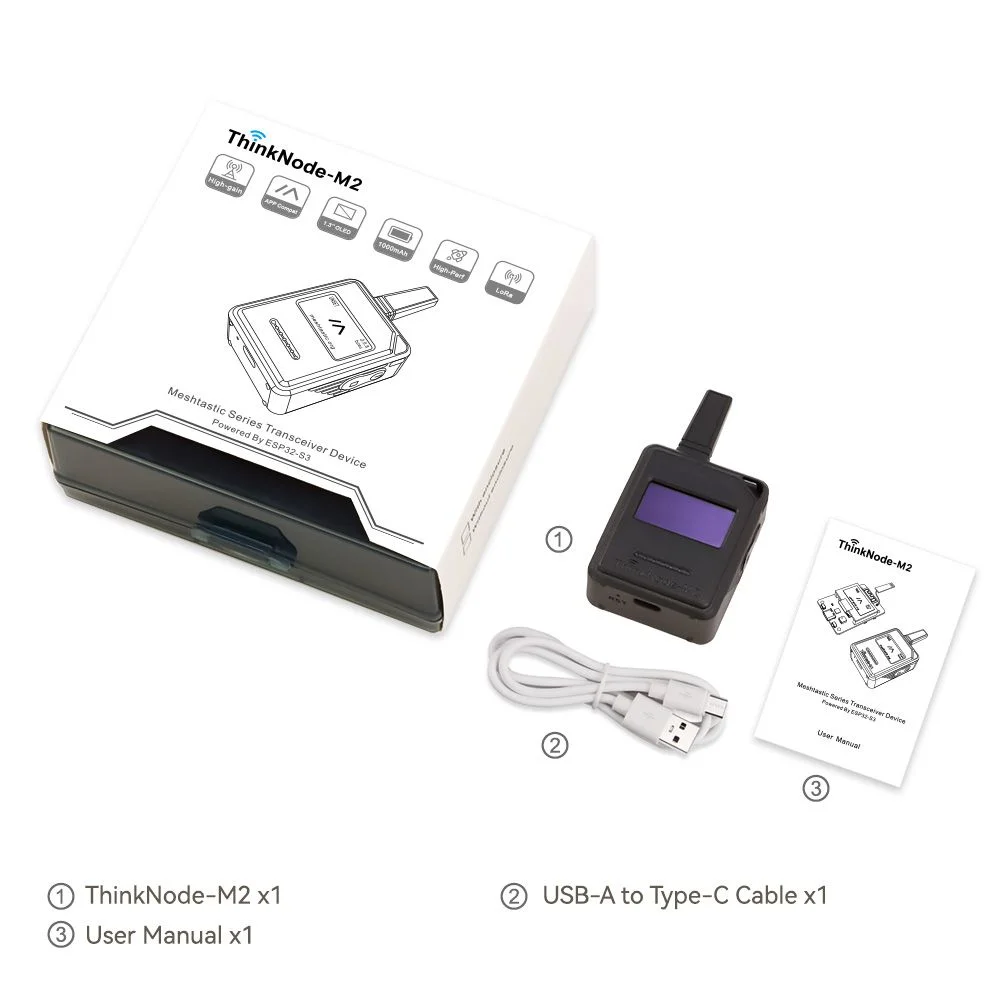 ThinkNode M2 Walkie-Talkie Mini-LoRa Signal Transceiver Powered By ESP32-S3 With 1.3inch OLED Display