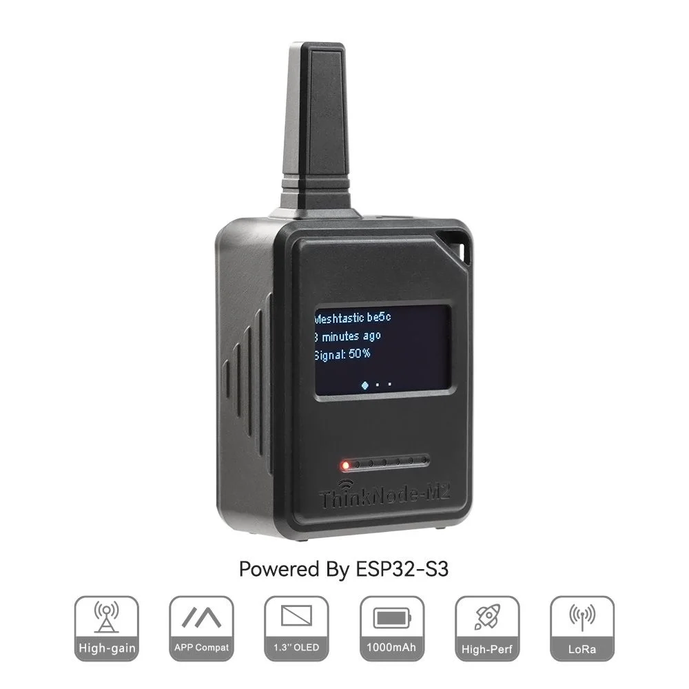 ThinkNode M2 Walkie-Talkie Mini-LoRa Signal Transceiver Powered By ESP32-S3 With 1.3inch OLED Display