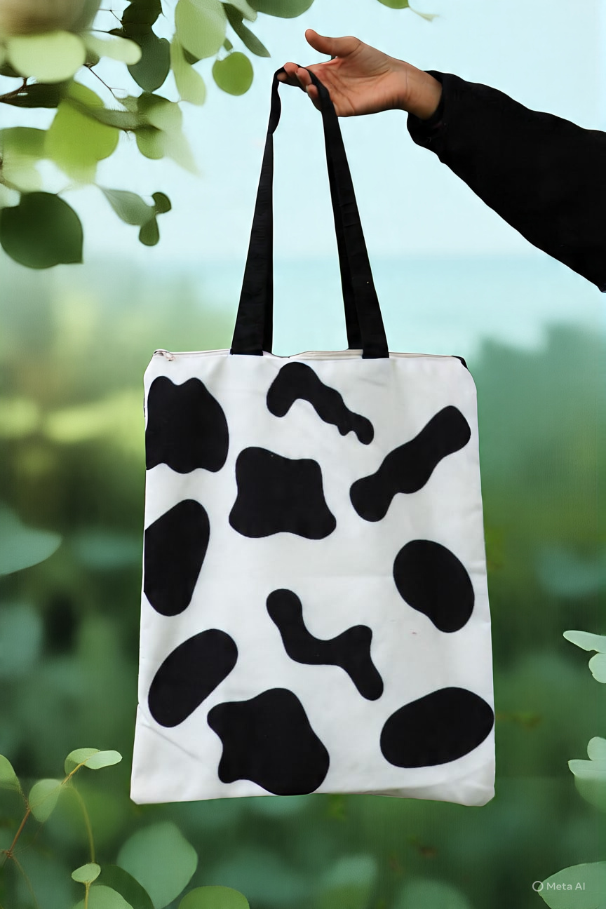 Cow Print Tote Bag