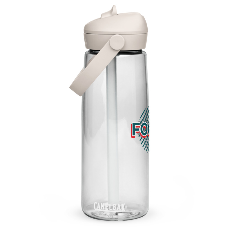 Flip straw water bottle