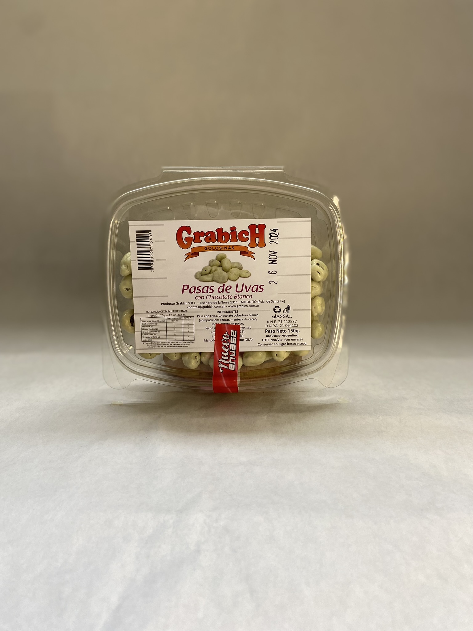 Pasas de Uvas con Chocolate Blanco c/leche