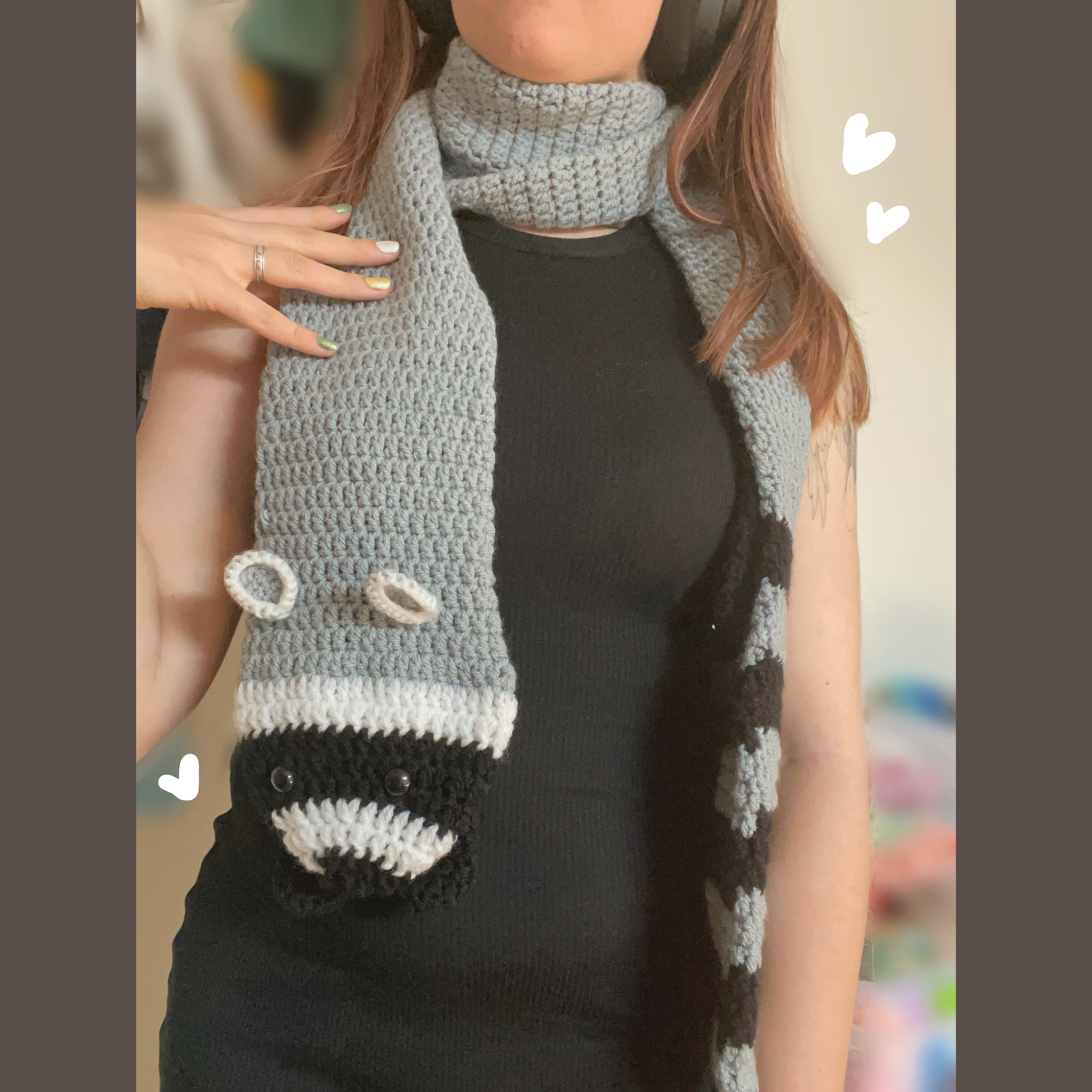 "Trash Raccoon" - Scarf