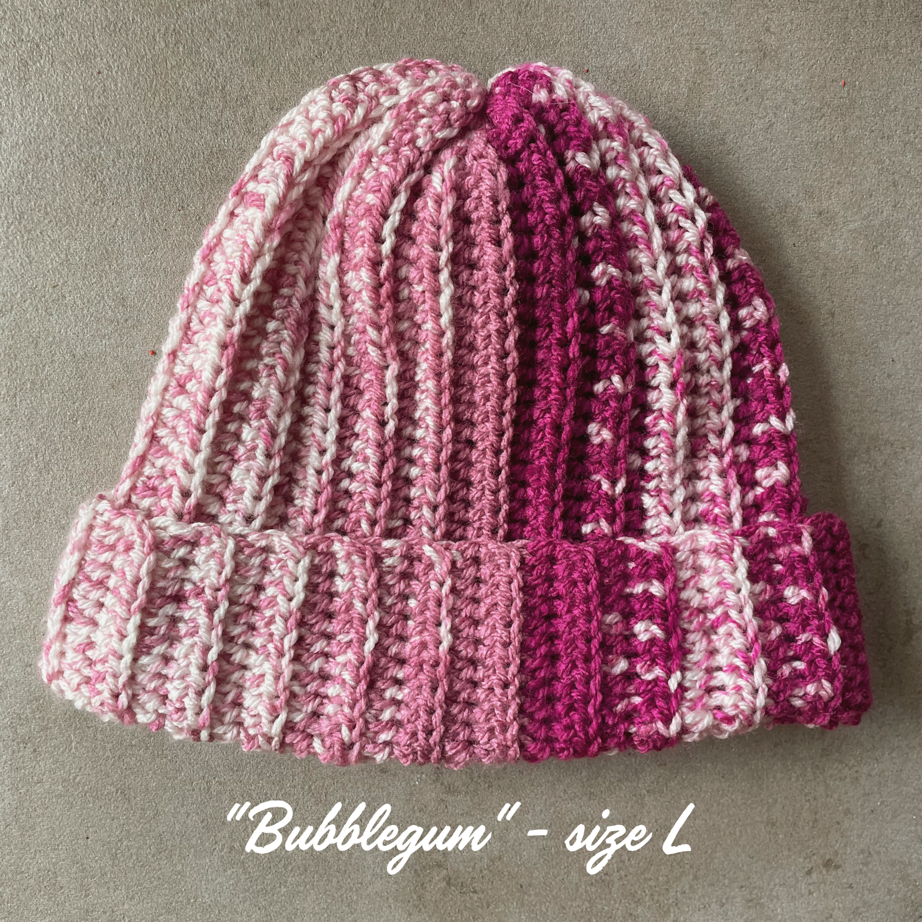 "Bubblegum" - Beanie [Size L]
