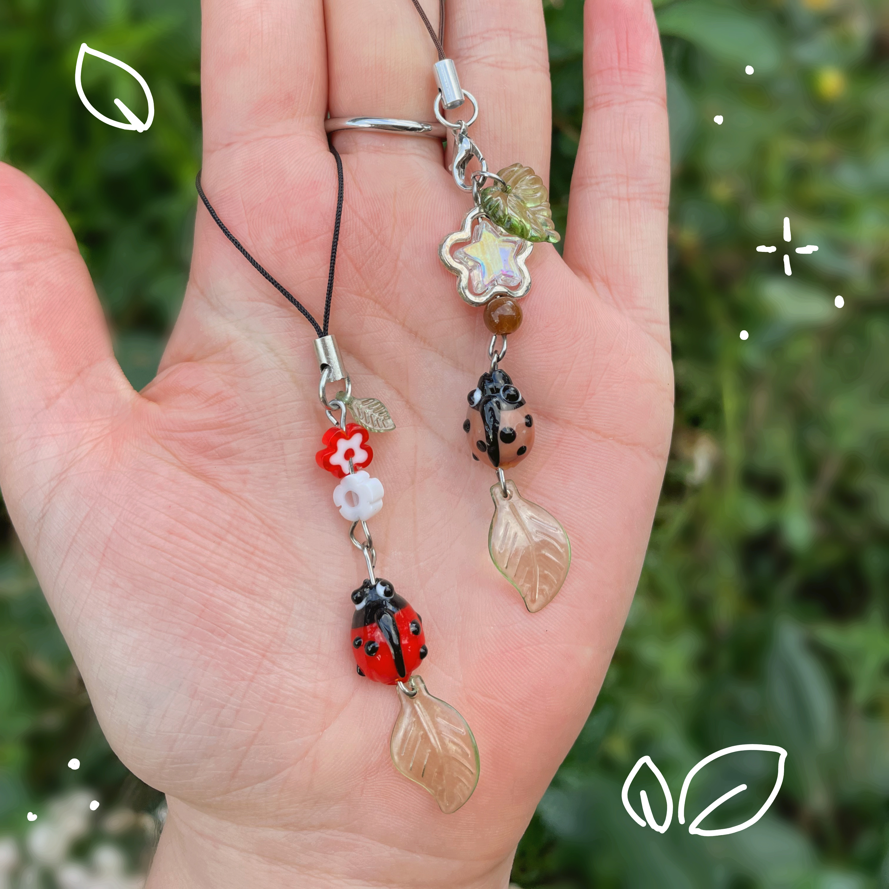 "Ladybug Siblings" - Keychain