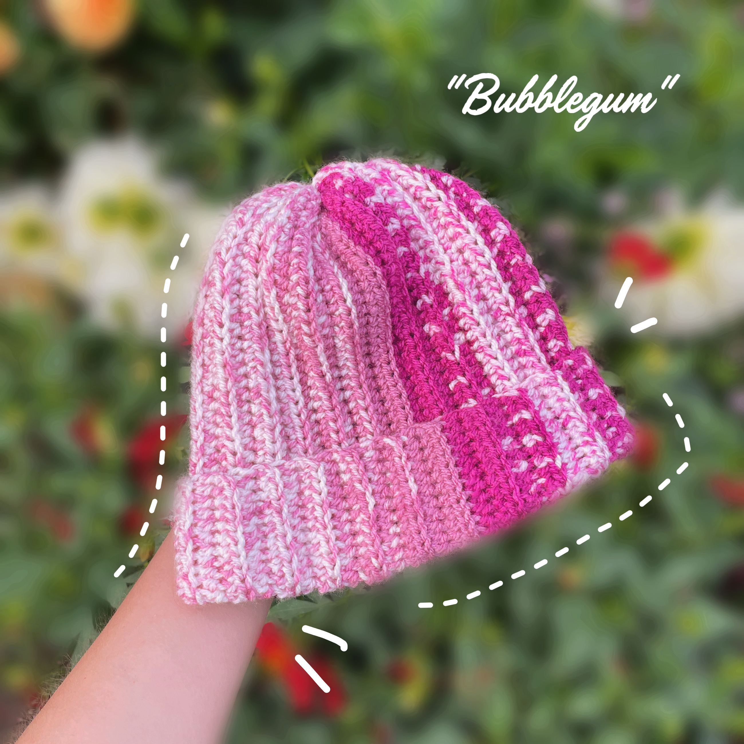 "Bubblegum" - Beanie [Size L]