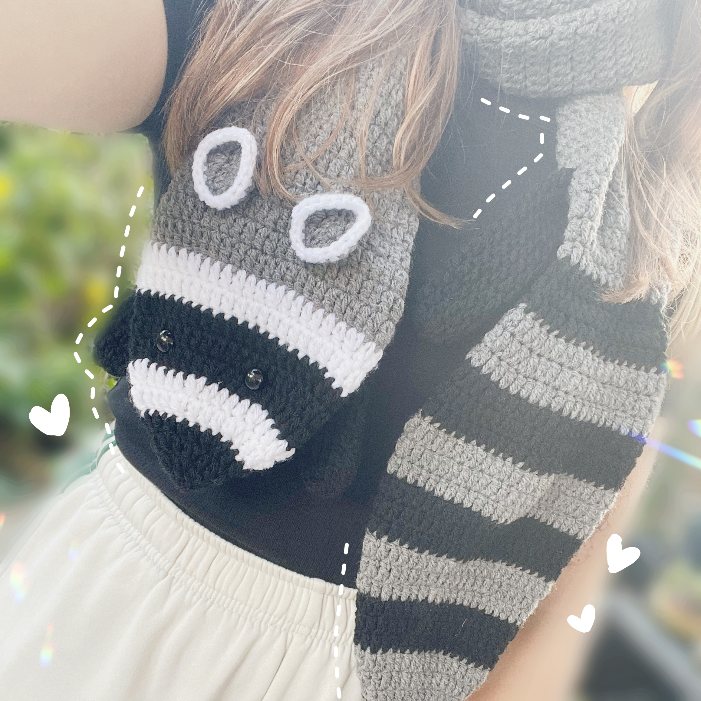 "Trash Raccoon" - Scarf (V2)