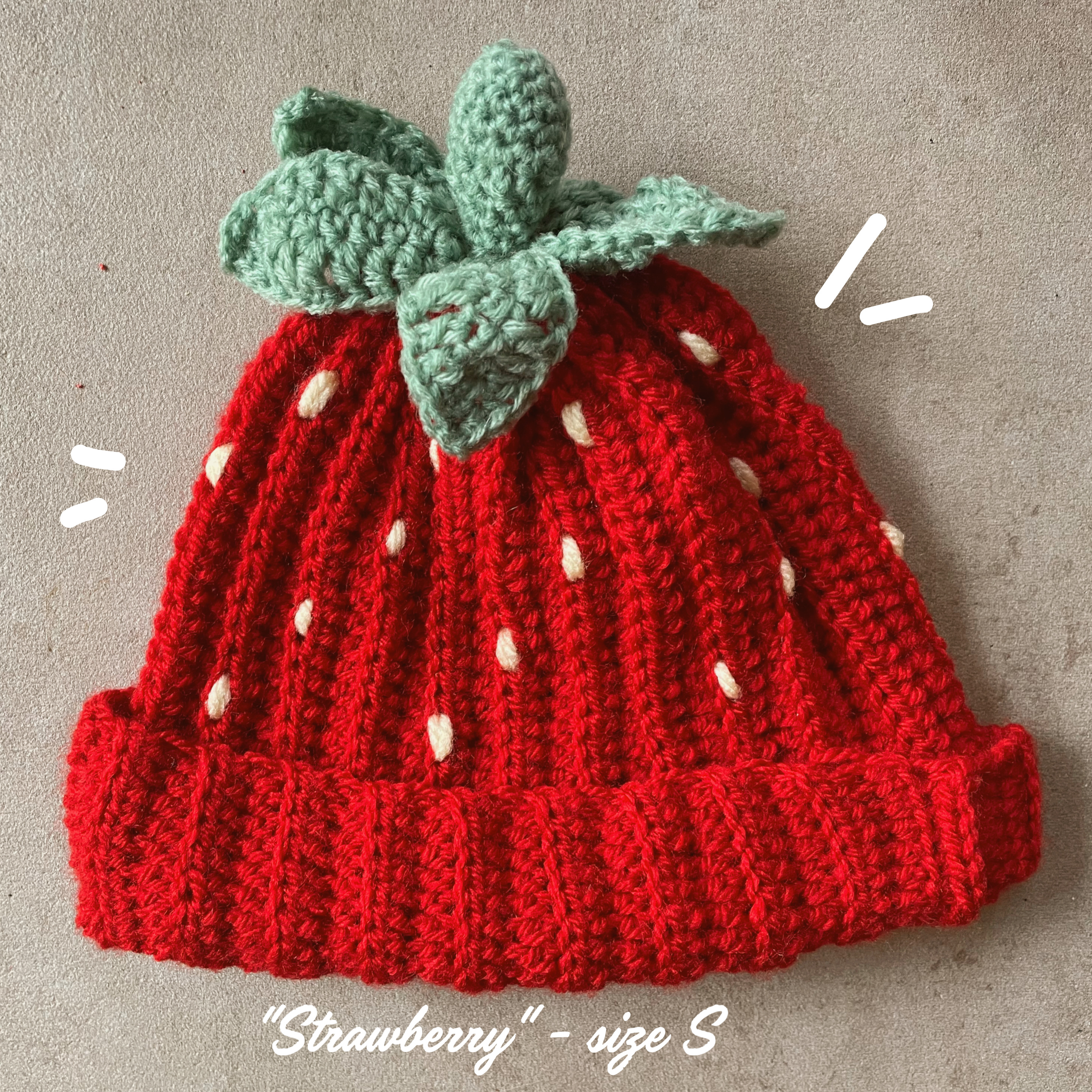 "Strawberry" - Fruit Beanie [Size S]