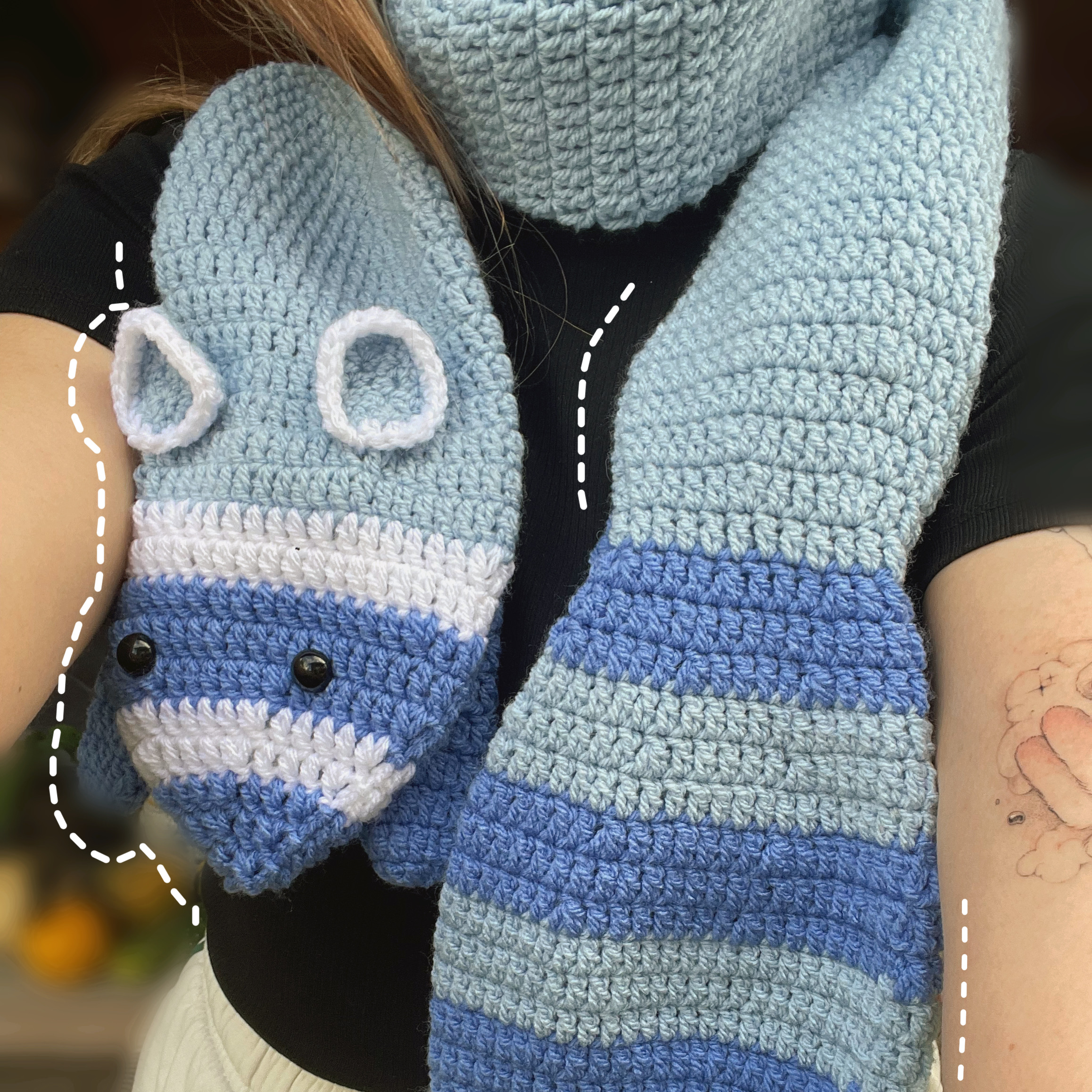 "Trash Raccoon" - Scarf (V2)