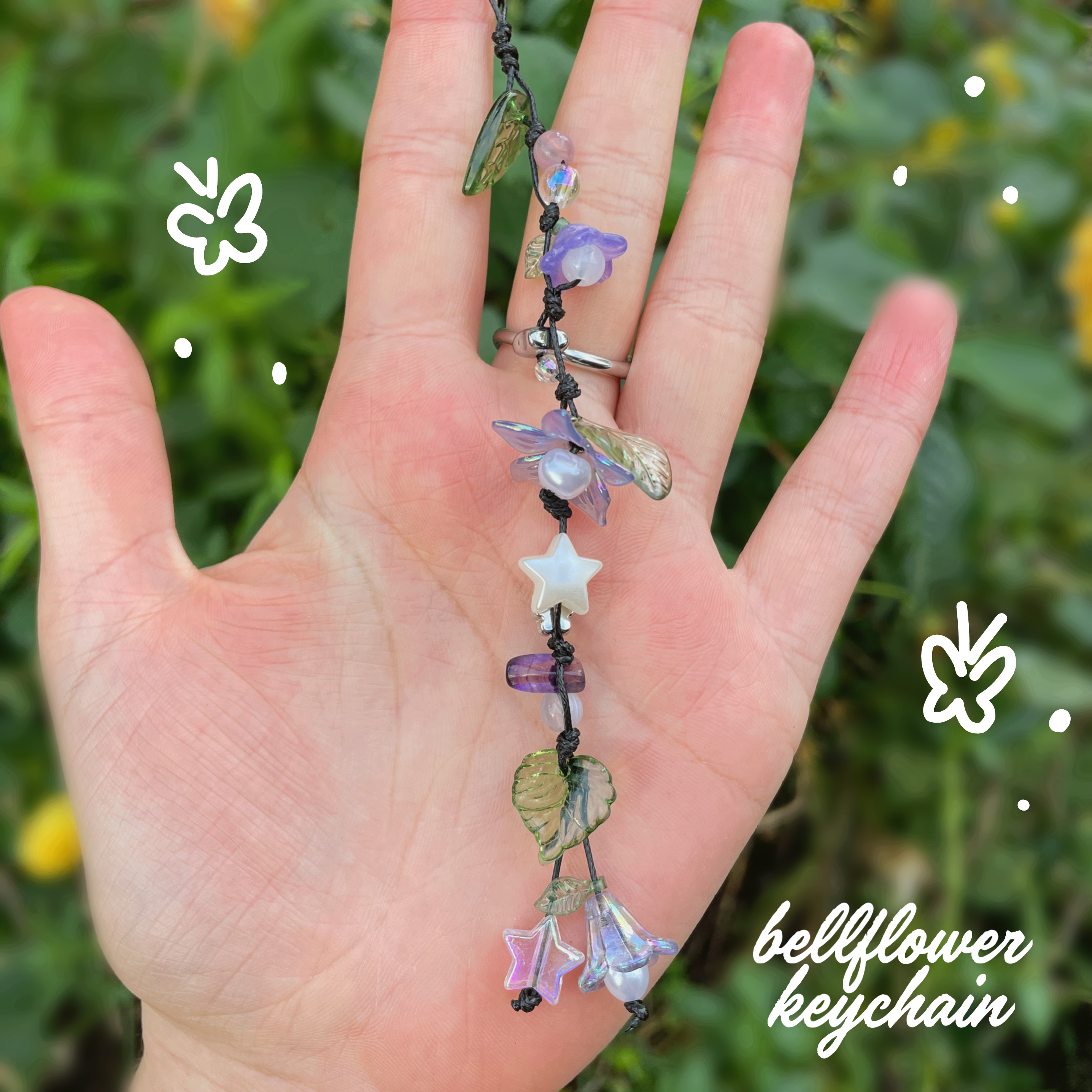 "Purple Bellflower" - Keychain