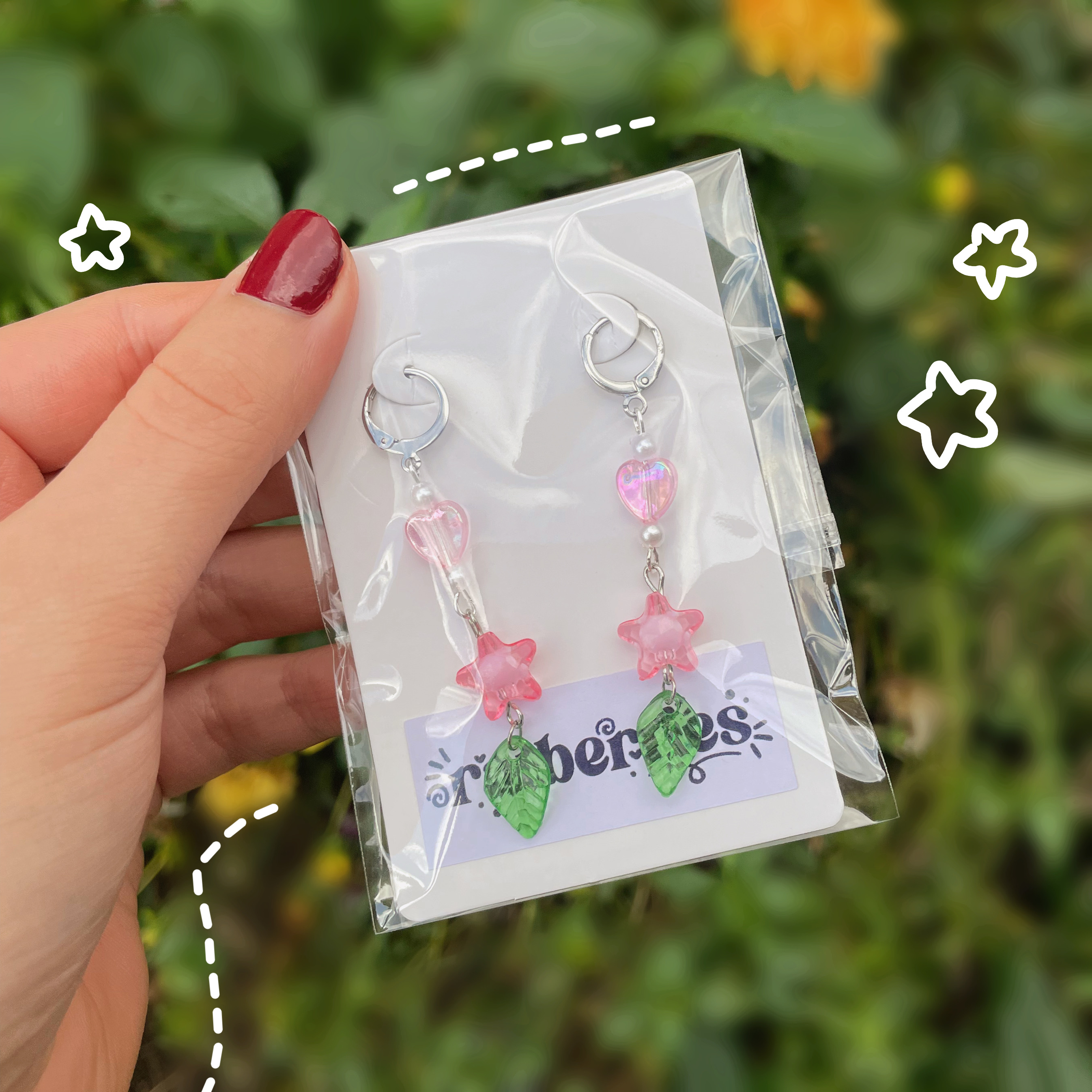 "Pink Starsign" - Earrings Set