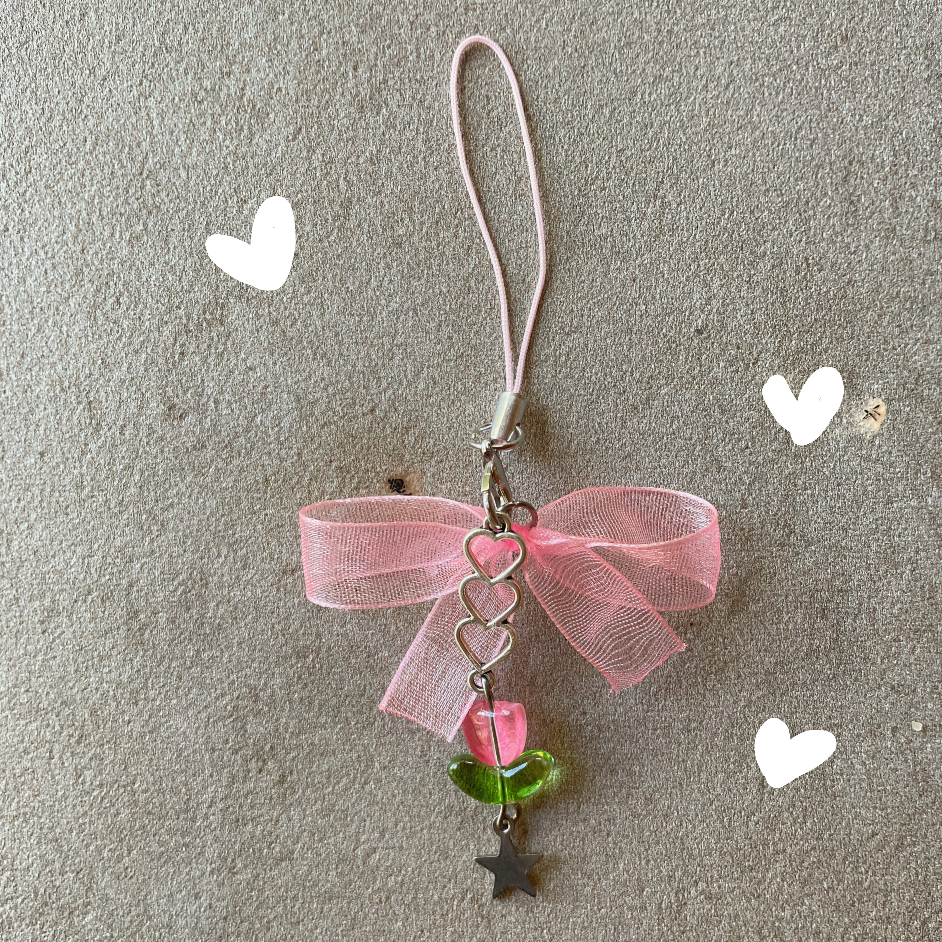 "Pink Ribbon Tulip" - Keychain