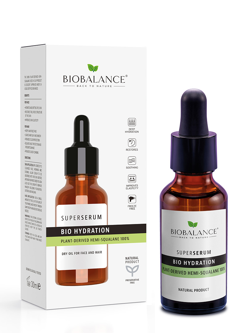 BIOBALANCE BIO HYDRATION  PLANT-DERIVED HEMI-SQUALANE 100% SUPER SERUM