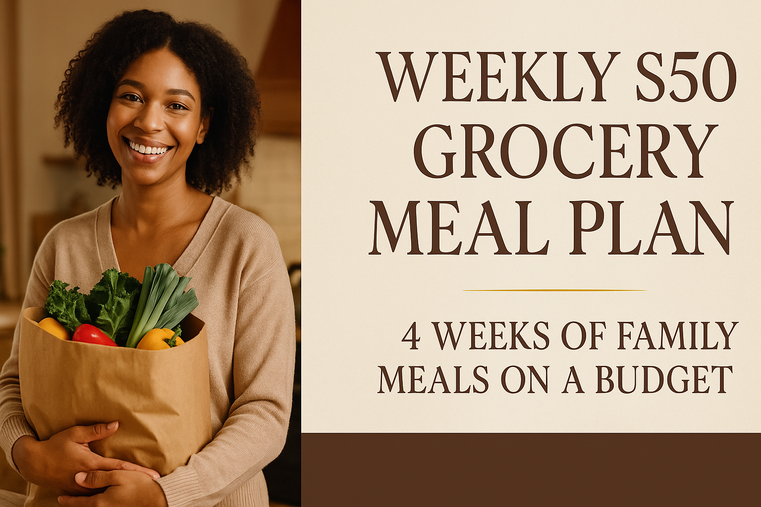 Weekly $50 Grocery Meal Plan