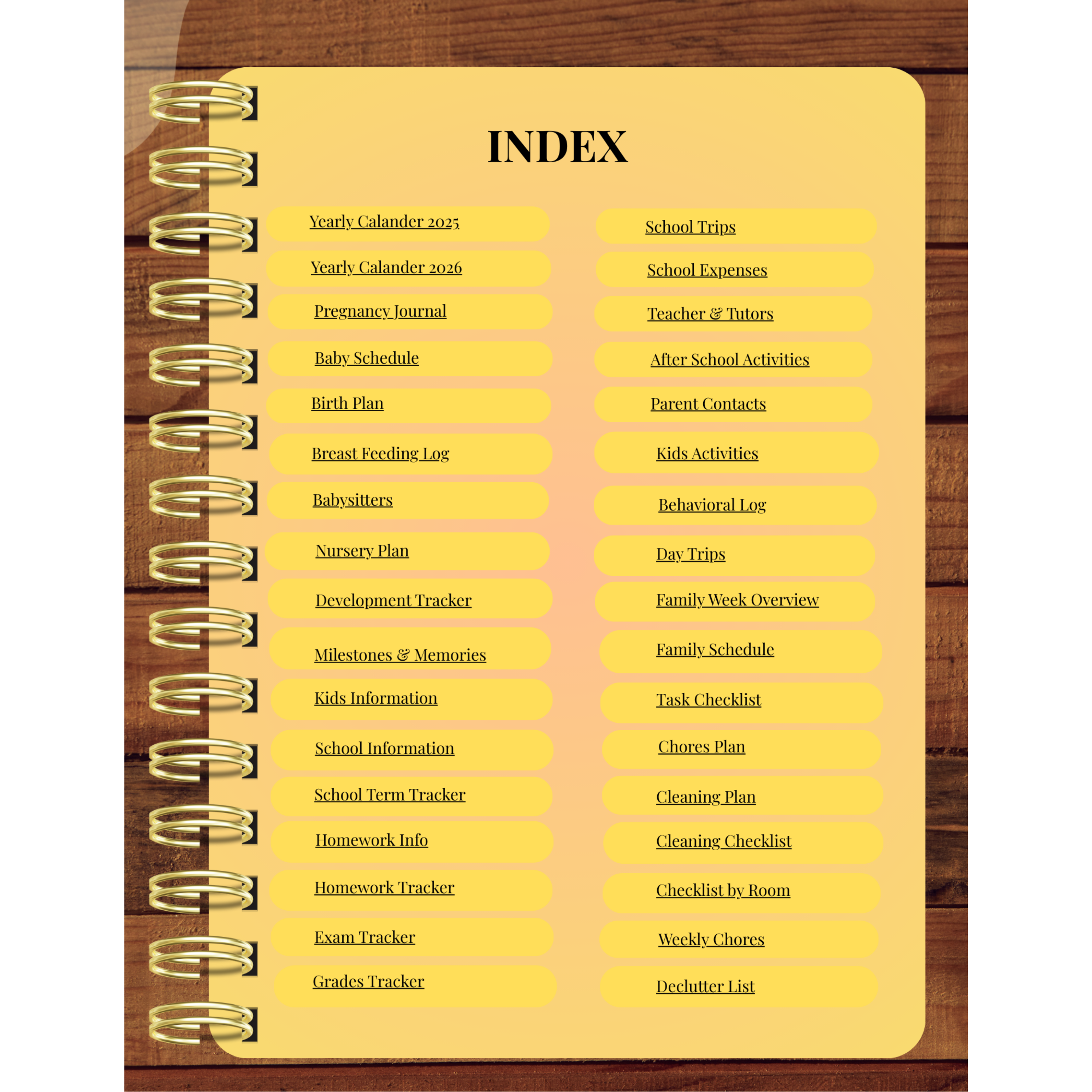 Mommy and Me Digital Planner