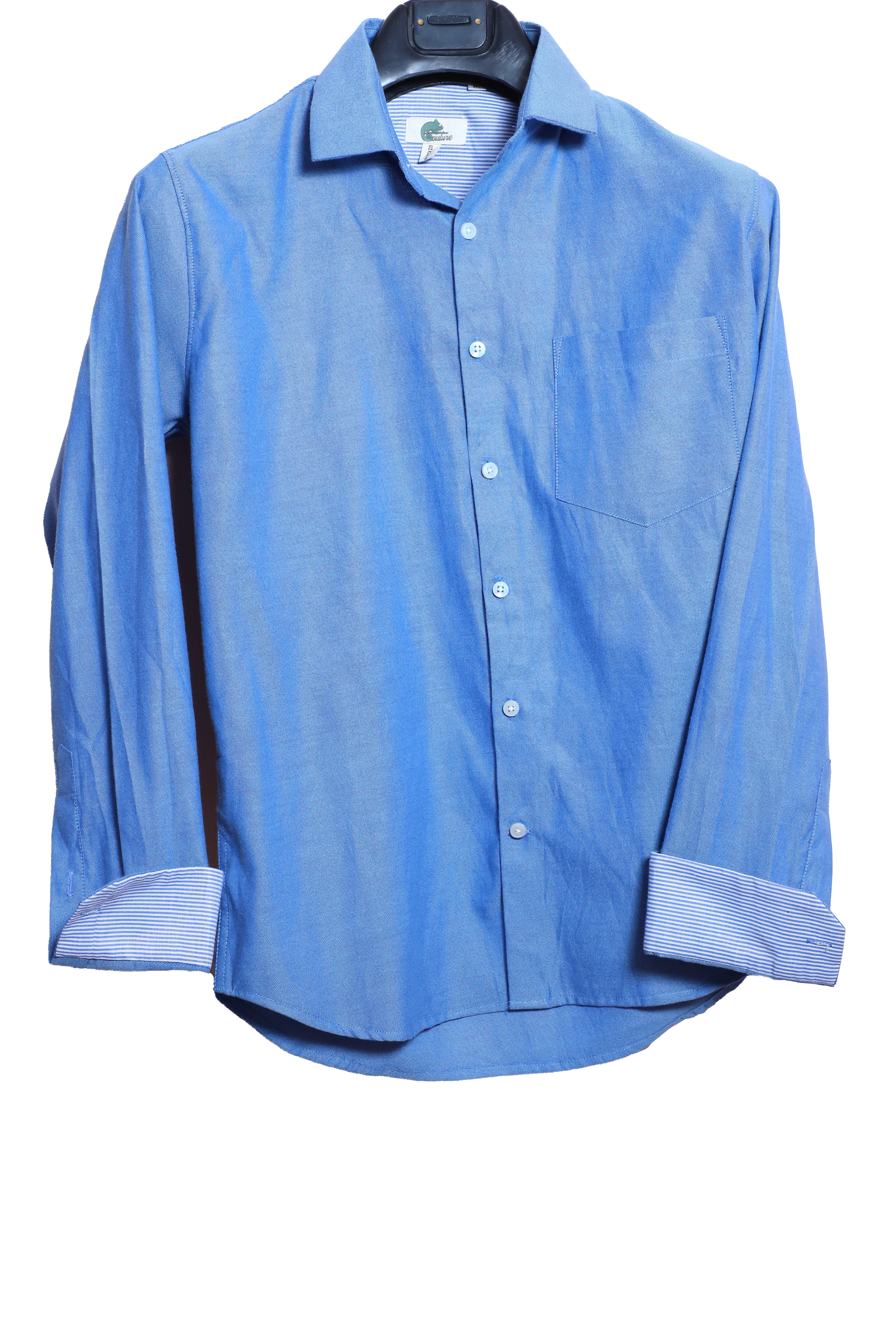 Men's Blue Button-Up Shirt, Sapphire Blue
