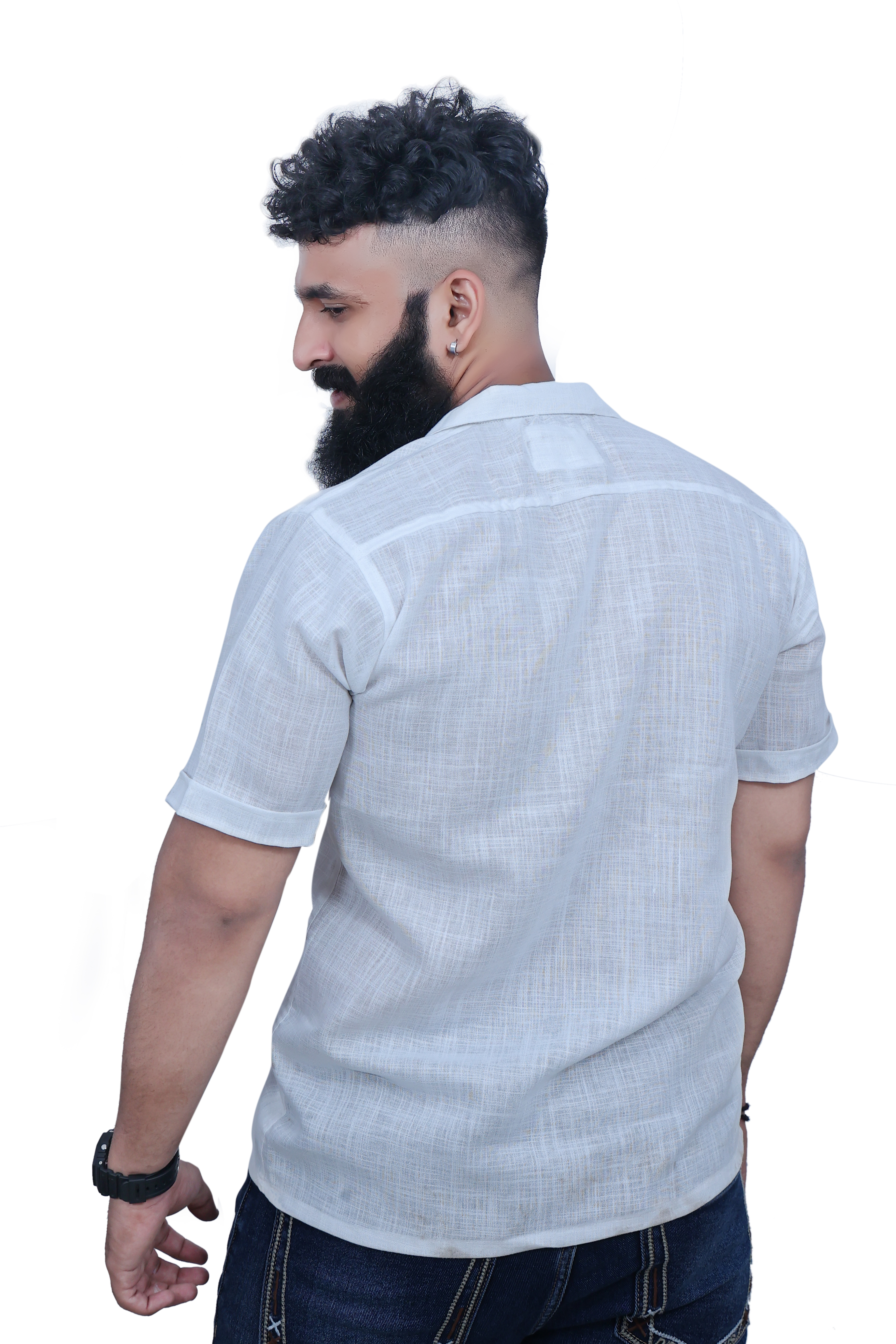 Pure Linen Cargo shirt Half sleeves, Pack of 2