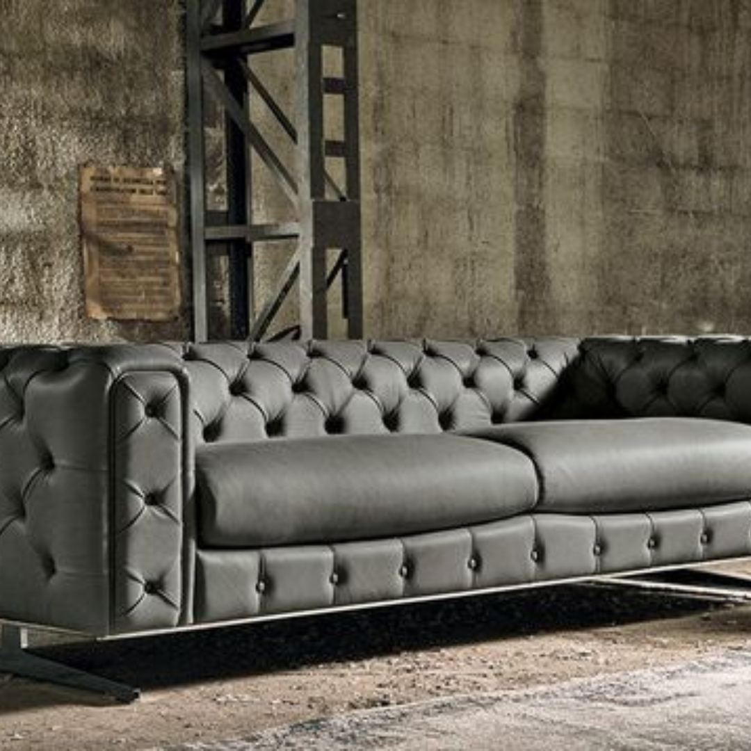 Ingrid 3 leather seater Sofa
